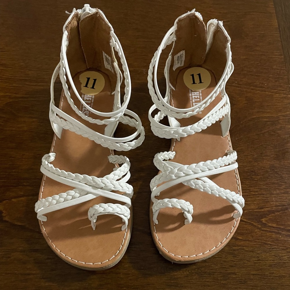 White sandals